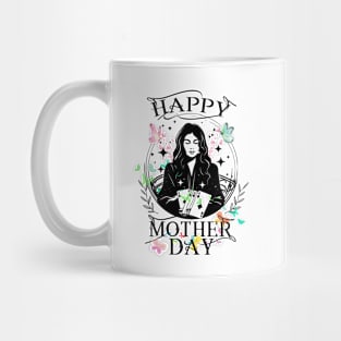 Happy Mother Day Tarot Card Fantasy Mythical Butterflys Floral Mug